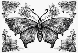 sternum lace tattoo idea