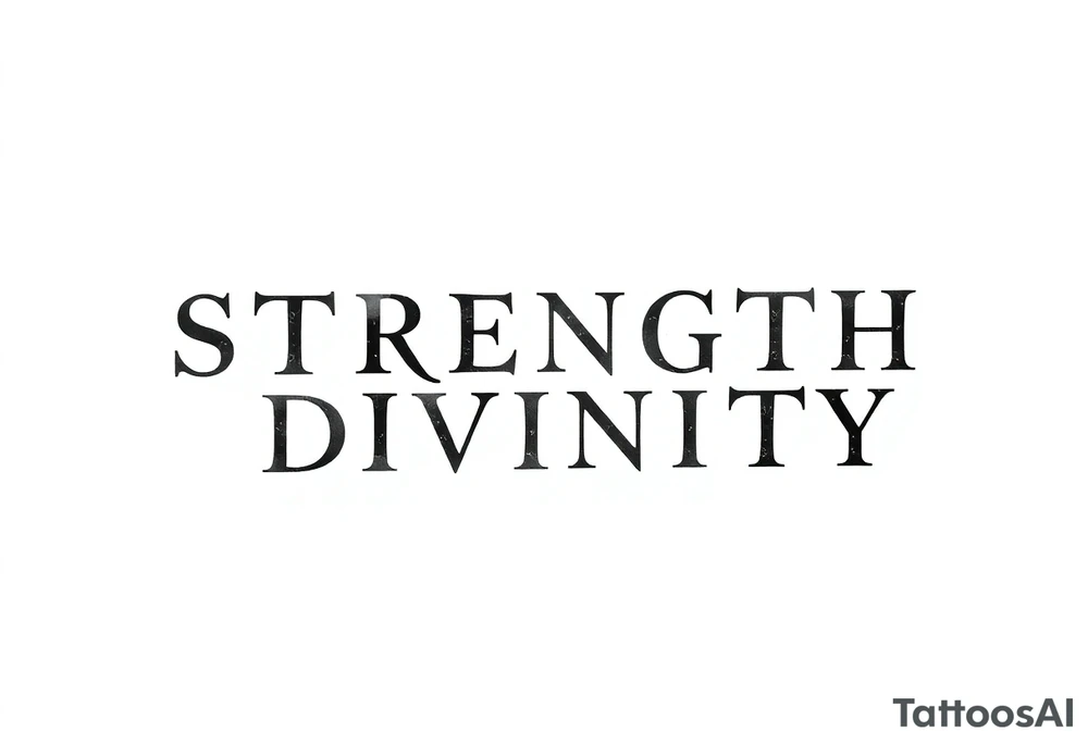 STRENGTH
DIVINITY tattoo idea
