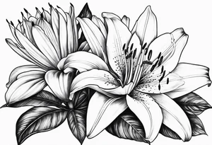 Lily with thorns, long tattoo idea