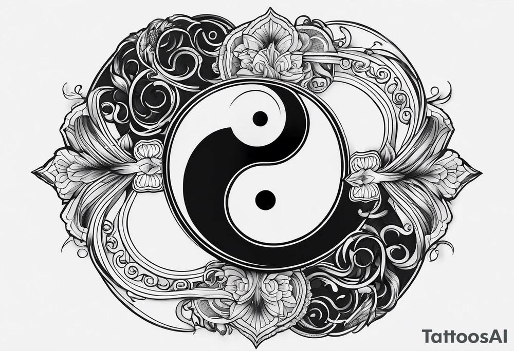 yin yang, water tattoo idea