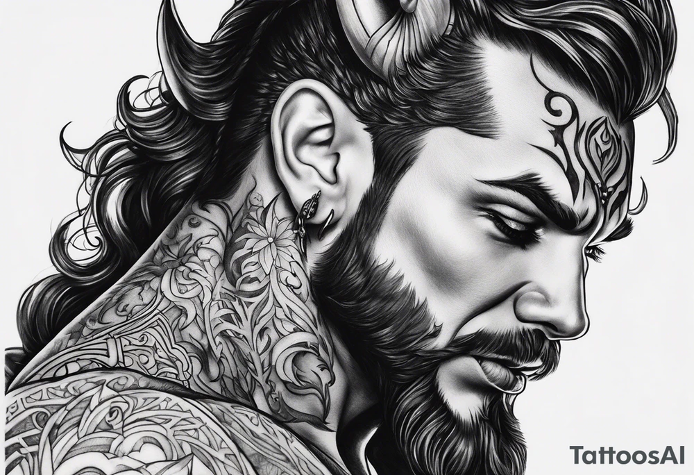a devil whispering in my ear tattoo idea