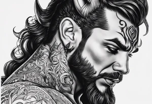 a devil whispering in my ear tattoo idea