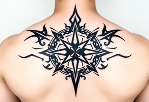 Compass rose tattoo idea