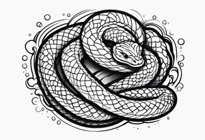 Cartoon snake tattoo idea