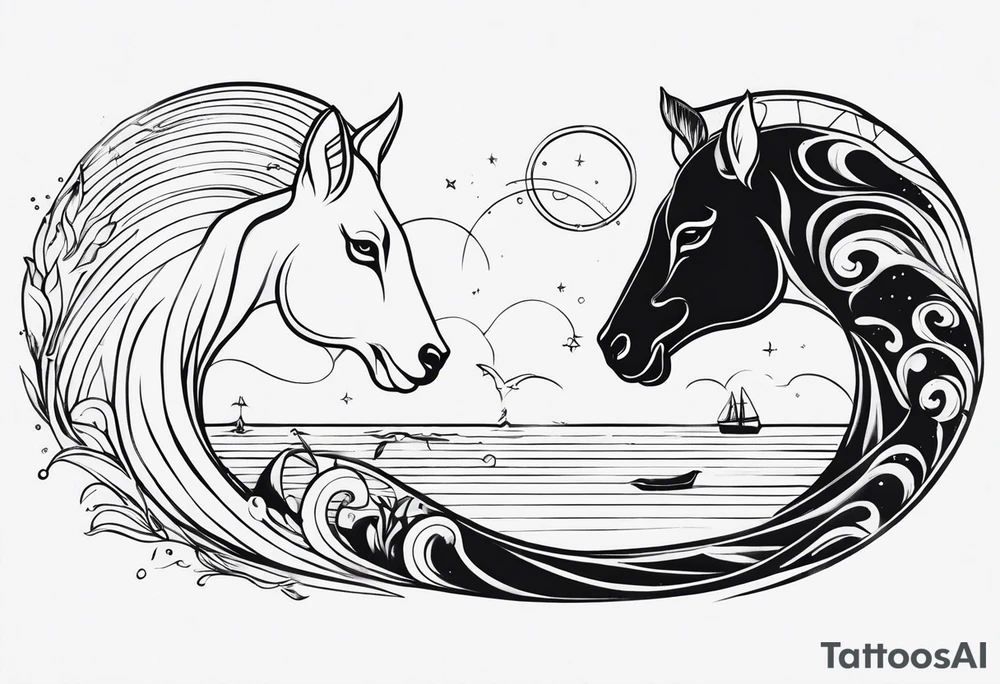 Ocean, Aries, trauma survivor tattoo idea