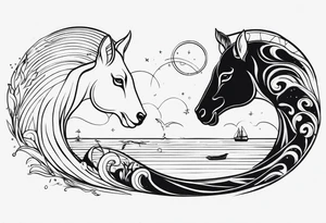 Ocean, Aries, trauma survivor tattoo idea