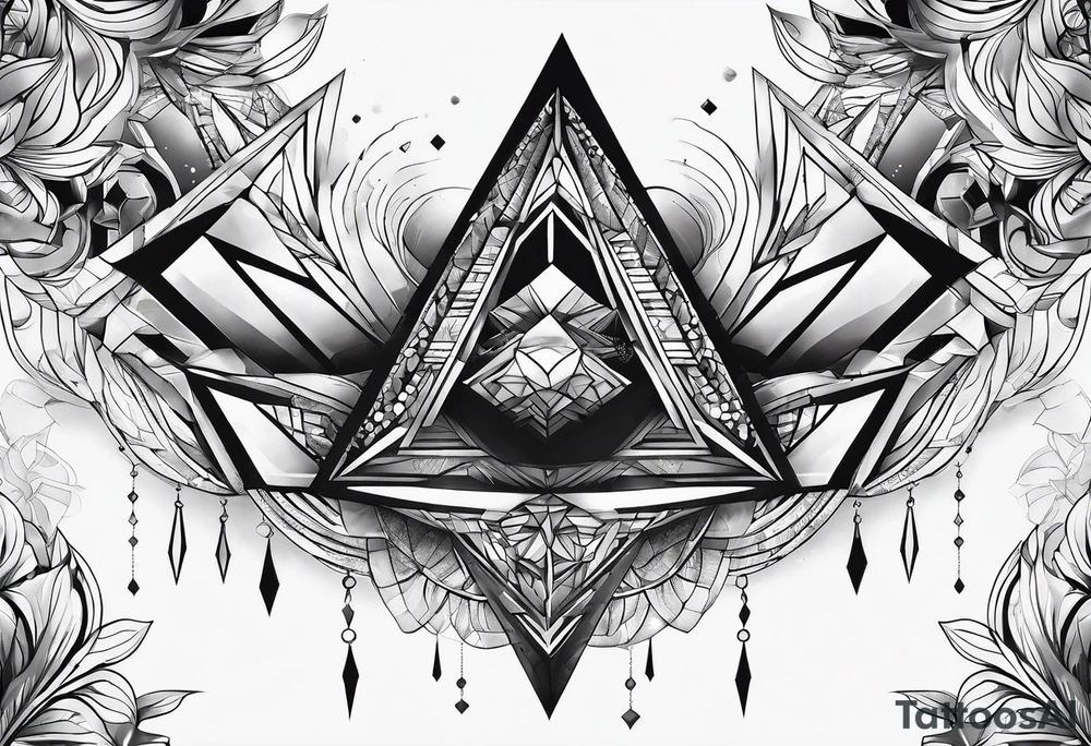 Abstract crystal tattoo idea