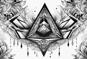 Abstract crystal tattoo idea
