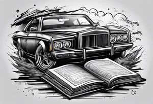 wraith coming out of a book tattoo idea