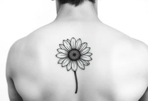 Fine line A N T placed together hidden 
with daisy tattoo idea