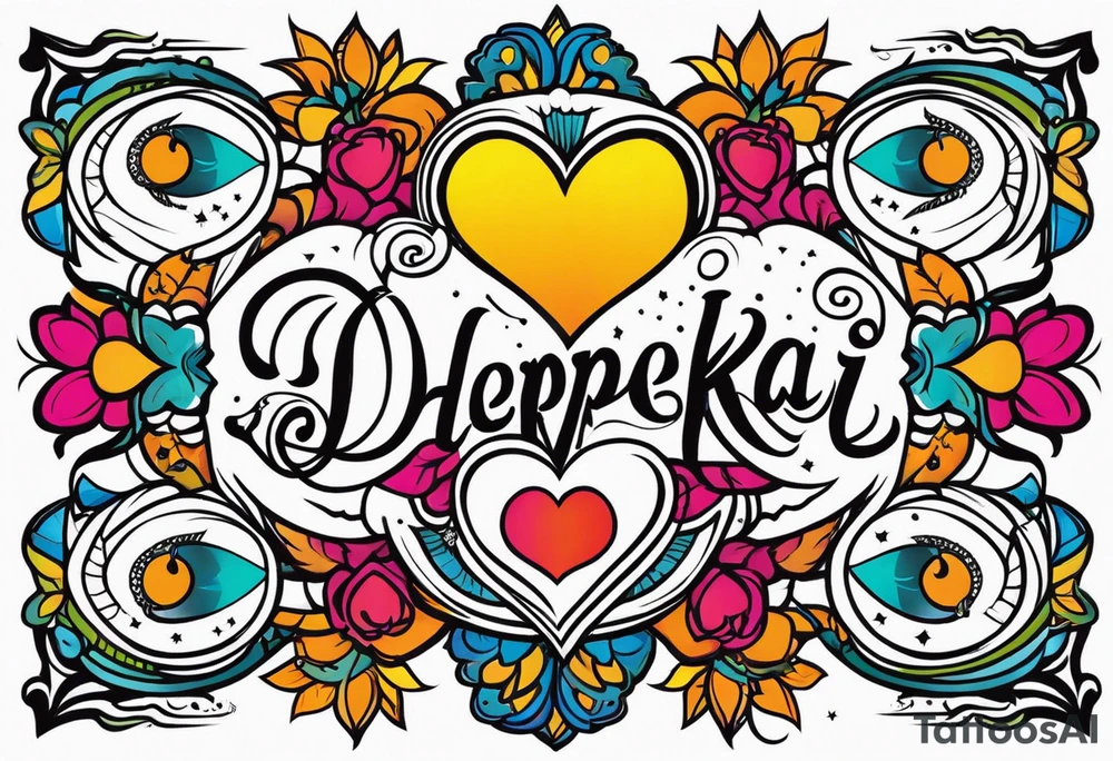 In hart name Deepak and rimpi tattoo idea