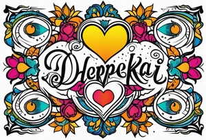 In hart name Deepak and rimpi tattoo idea
