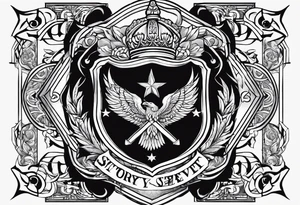 Mimilist tattoo that those a story to always fight, serve and protect tattoo idea