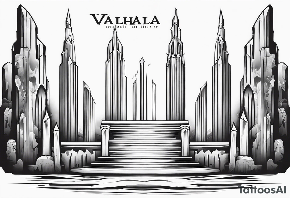 Valhalla 
 mist pillars tattoo idea