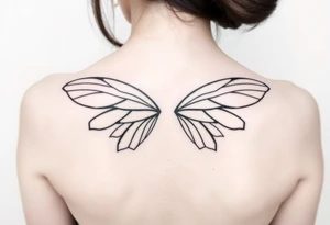 Dark fairy wings tattoo idea