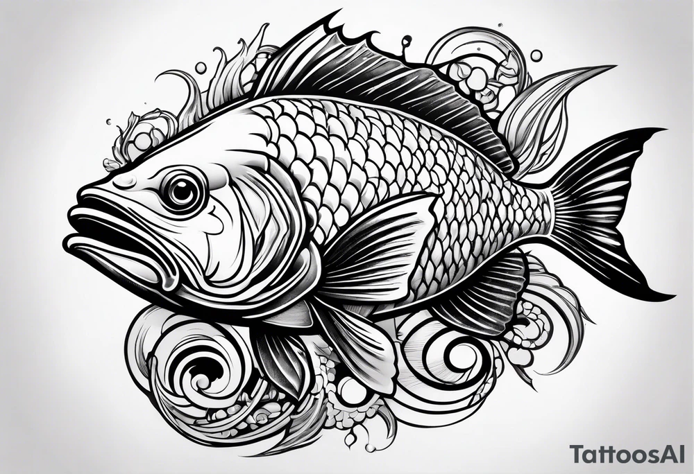 Bone fish tattoo idea