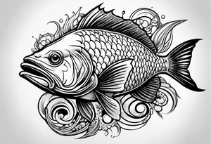 Bone fish tattoo idea