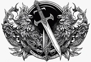 Bone sword tattoo idea