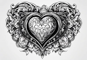stone heart tattoo idea