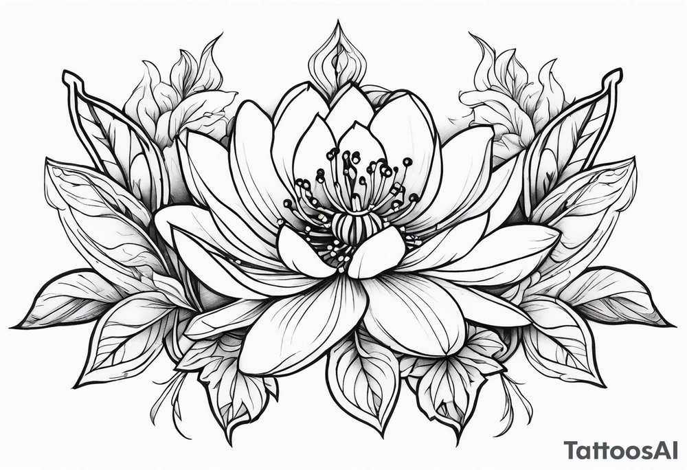 Shoulder and collarbone tattoo of a vibe of night-blooming Jasmine. The tattoo should be scary. tattoo idea