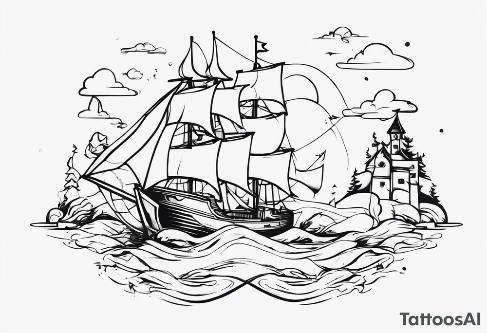 Treasure hunt tattoo idea