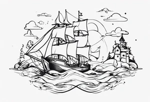 Treasure hunt tattoo idea