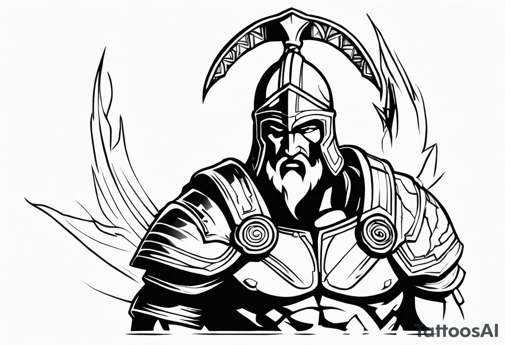 Ares the greek god of war tattoo idea