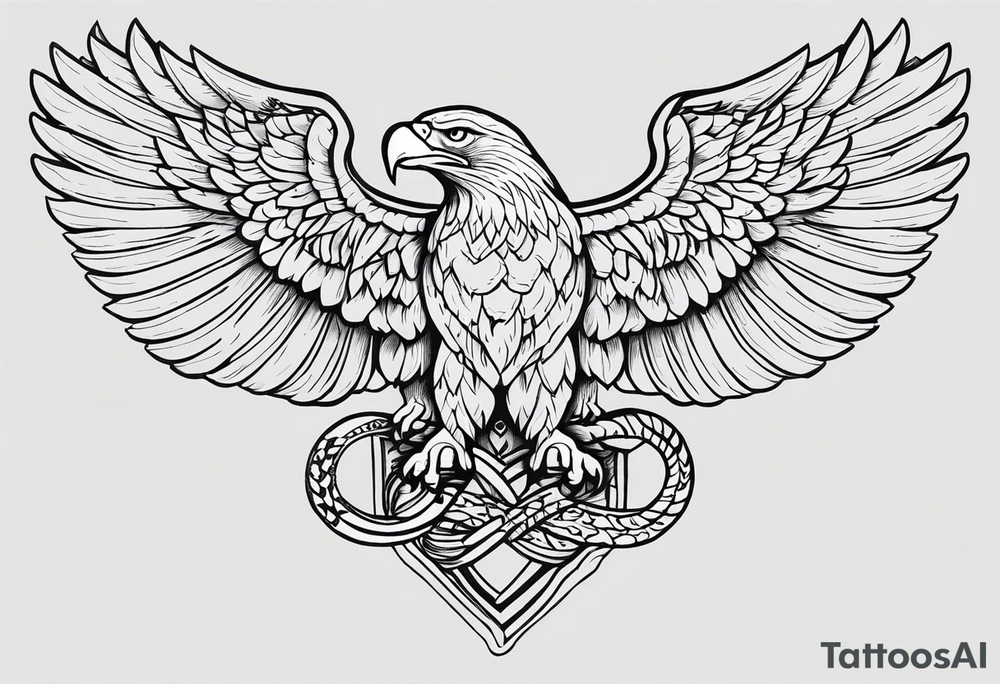 Slavic eagle carrying a snake tattoo idea