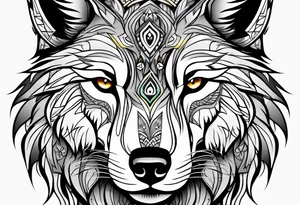Grey wolf tattoo idea