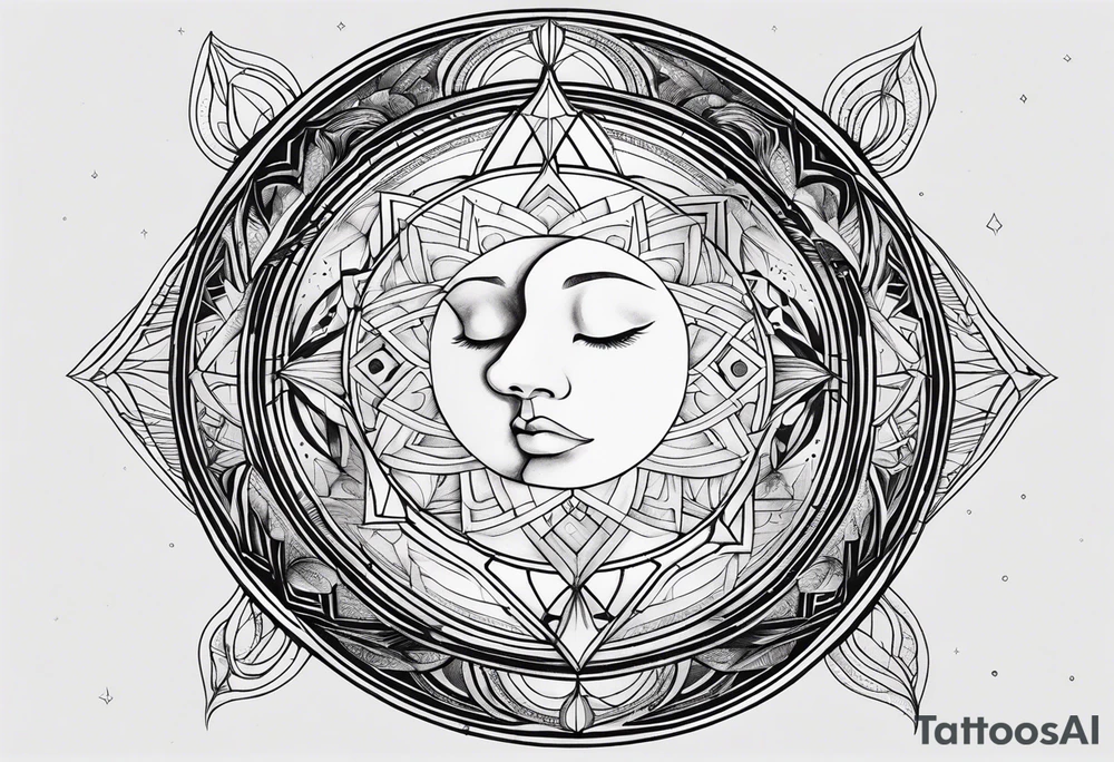sacred moon tattoo idea