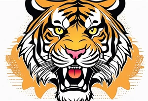 Tiger face tattoo idea