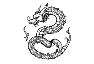 Haku the dragon in the shape of an ouroboros tattoo idea