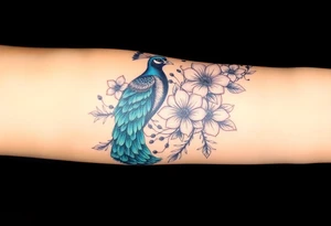 Peacock , Exotic flowers, Coi fish tattoo idea