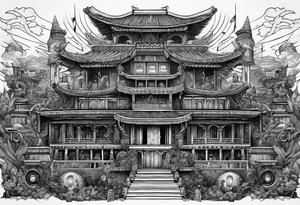 Dystopian couloseum tattoo idea