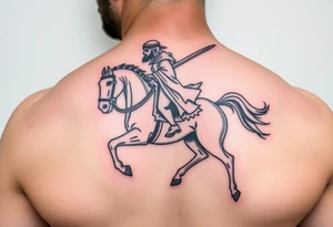 Arabian on a horse with a sword tattoo idea