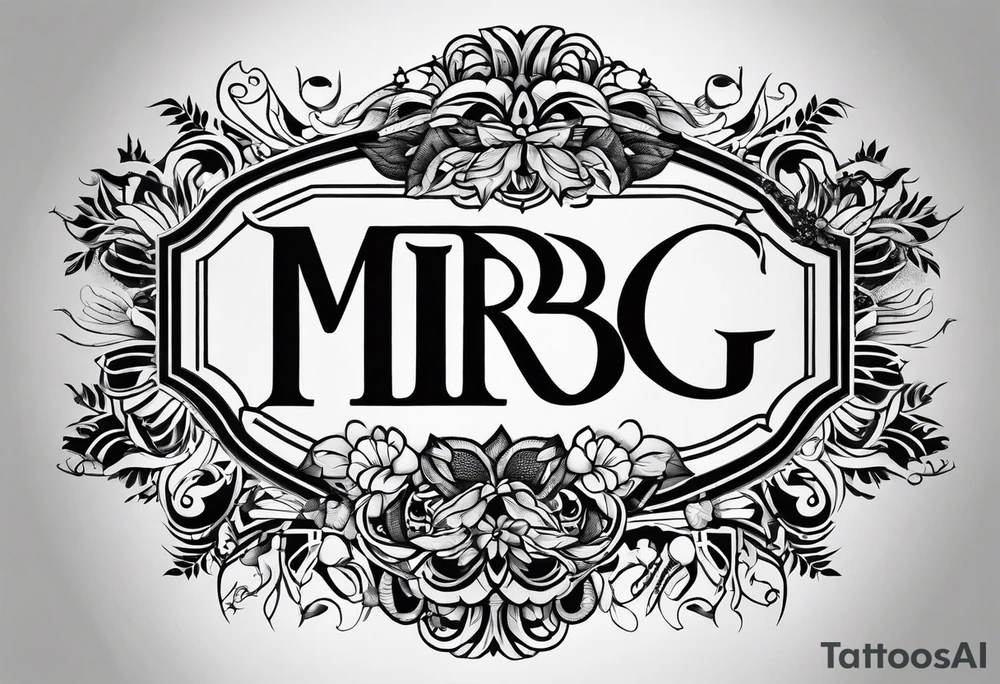 word: "MRBG" tattoo idea