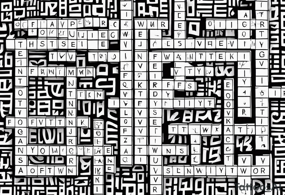 Crossword tattoo idea