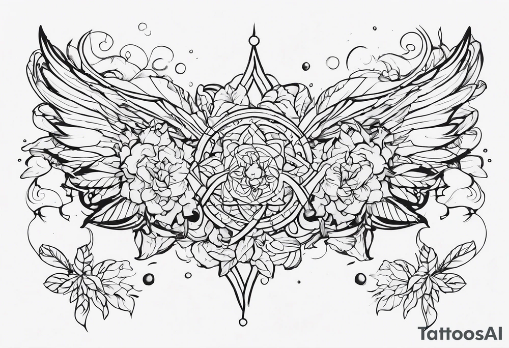 varias fadas juntas voando tattoo idea