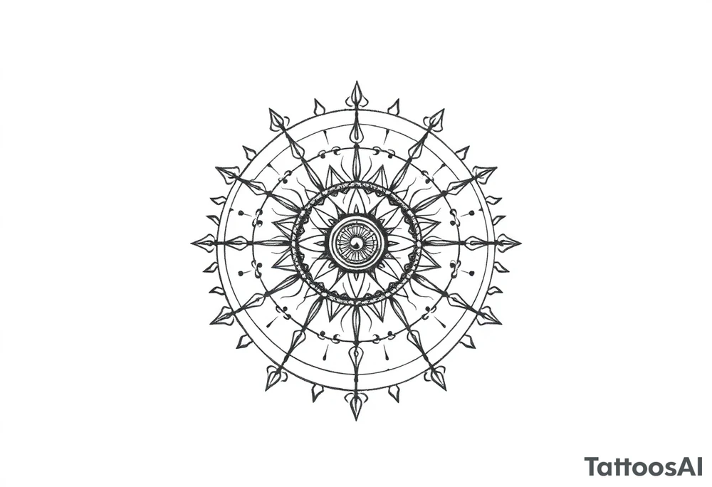 Sundial on the ground tattoo idea