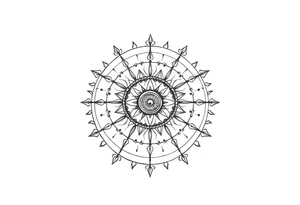 Sundial on the ground tattoo idea