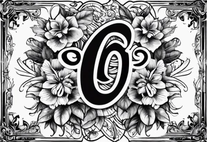 Musical theme with letters L and R tattoo idea