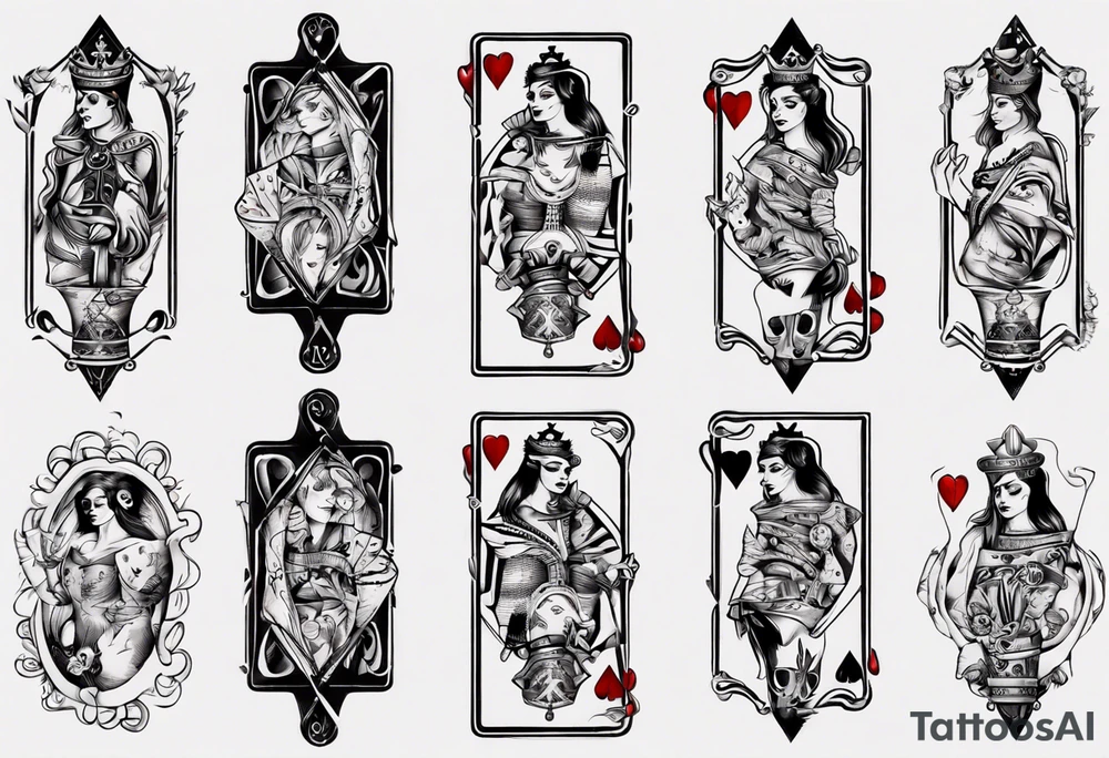 queen of hearts tattoo idea