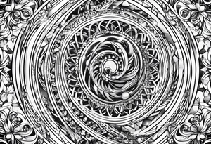 small I e crystal swirl tattoo idea