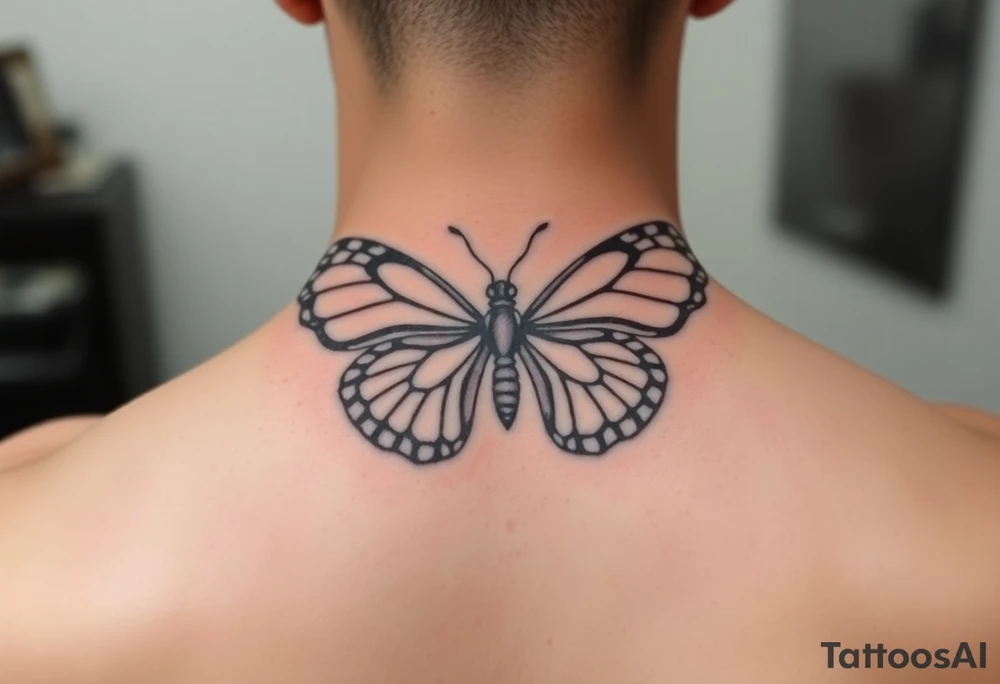 Powerful unique butterfly half women half butterfly with the names Adian &Joziah in it make thier names noticeable tattoo idea