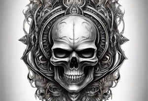 H.R Giger Skull knee tattoo tattoo idea