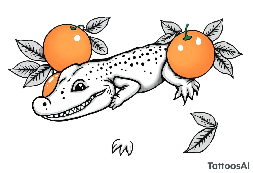 gator an oranges tattoo idea