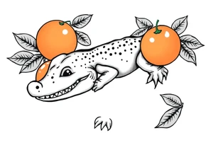 gator an oranges tattoo idea