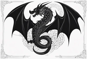 black dragon tattoo idea