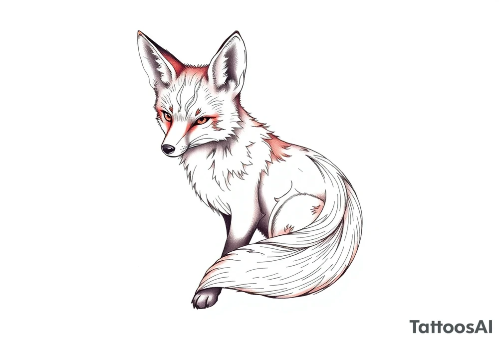 adult fox tattoo idea