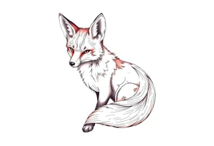 adult fox tattoo idea